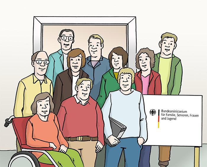 Illustration vom Beirat des BMFSFJ