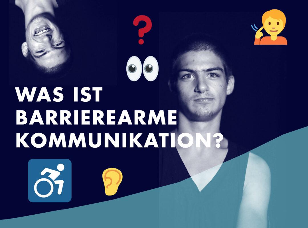 Titelbild blog-Beitrag mit der Überschrift: "Was ist barrierearme Kommunikation?"