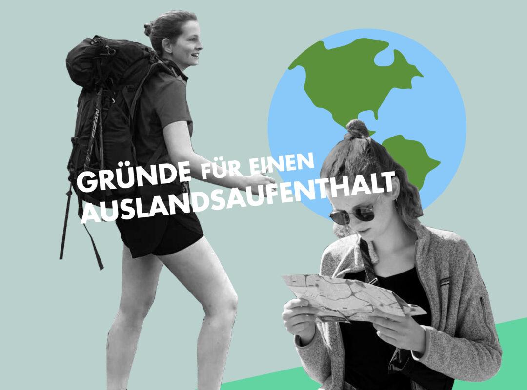 Autorin Corinna und eine Weltkugel