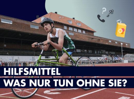 Mann auf einen Sportgerät