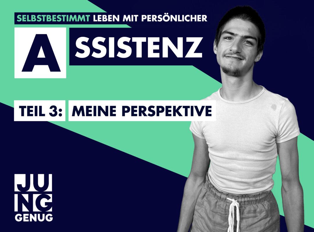 Junger Mann hinter Titel